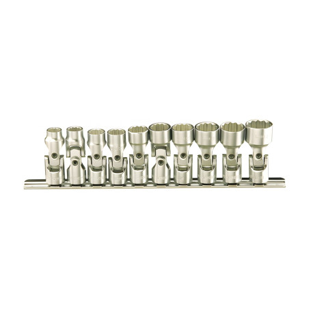 Ensemble de douilles universelles MET 3/8" x 10mm à 19mm (10 pièces) Genius US-310M