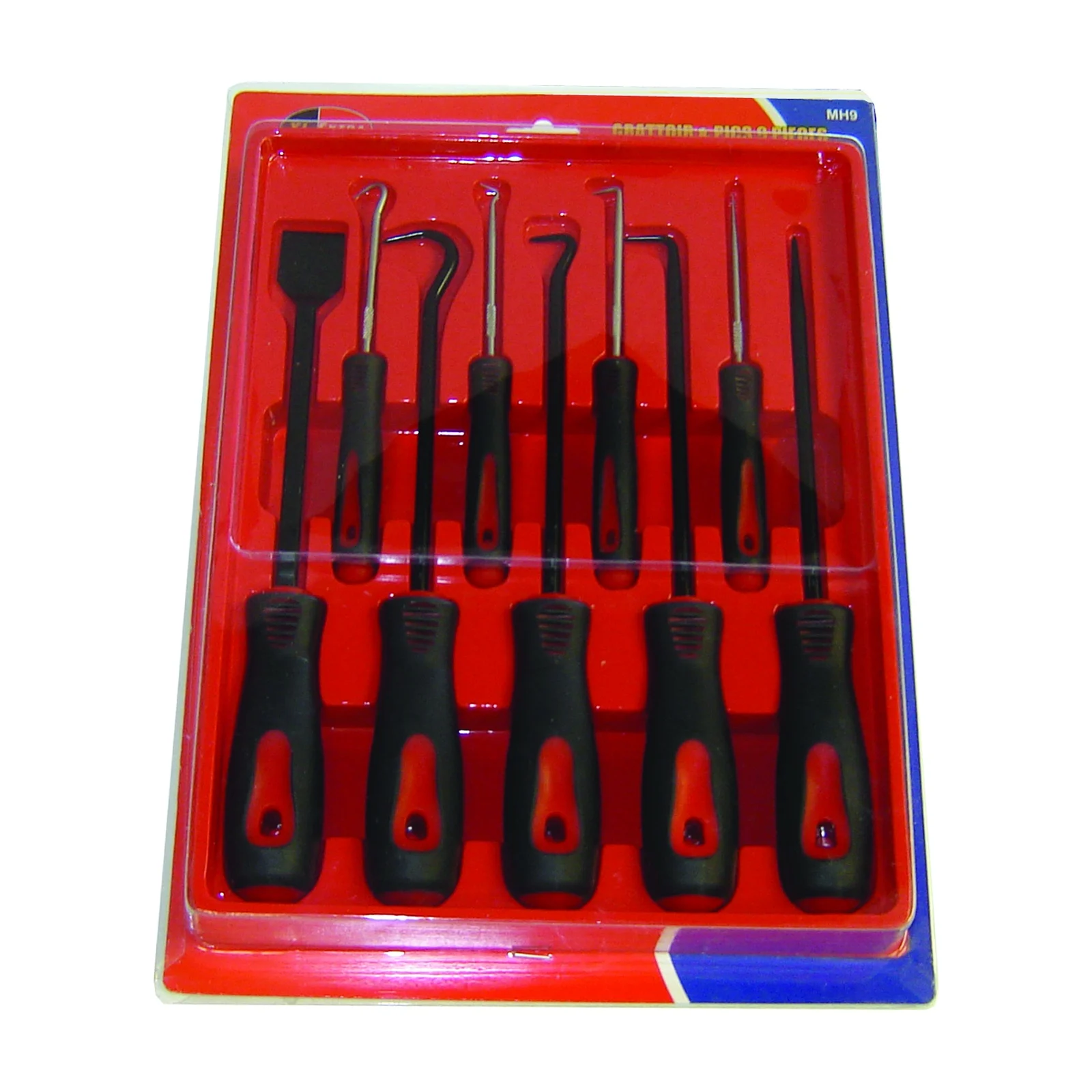 Rodac MH9 scraper, pick and hook set (9 pieces)