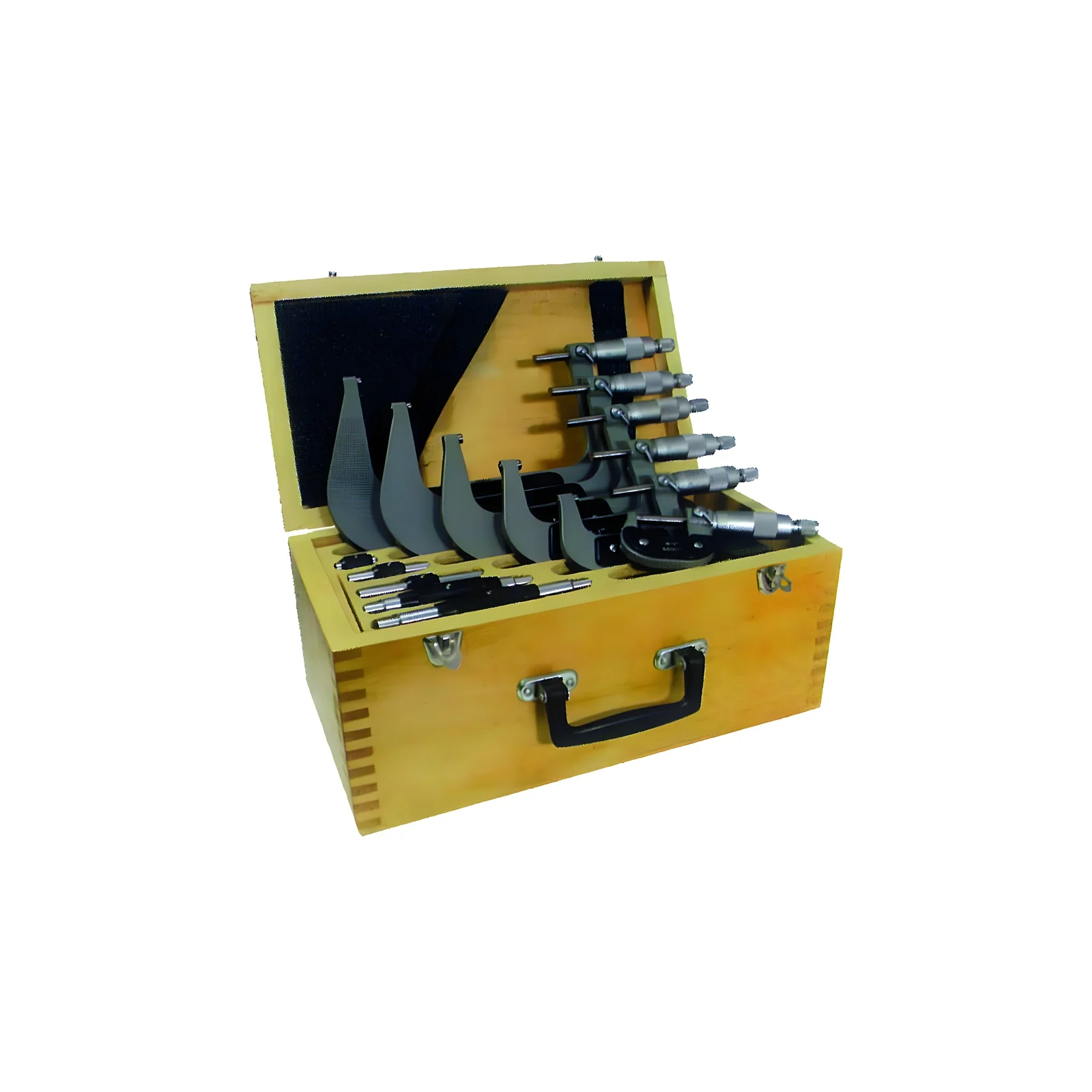 Ensemble de micromètres extérieurs avec accessoires et coffret (6 pièces) 0" à 6" Rodac MM6