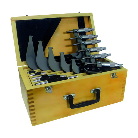 Rodac MM6 external micrometer set with accessories and storage case (6 pieces) 0" to 6"