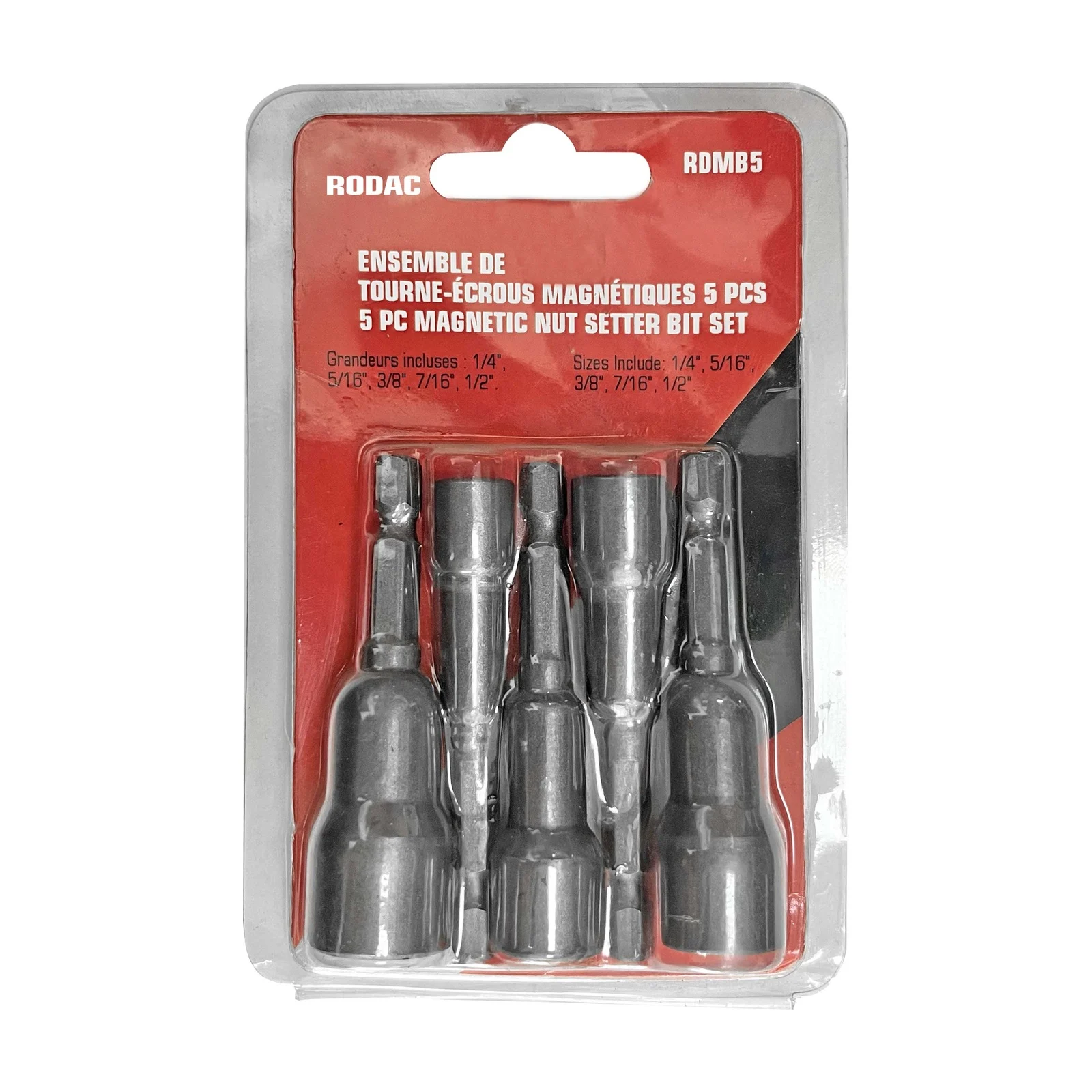 Ensemble tourne-écrous magnétiques 1/4" 3 pièces Rodac