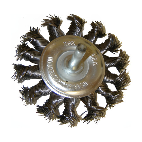 Rodac SAT314 circular knotted wire brush 3" with 1/4" shank