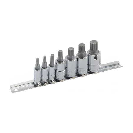 Genius BS-2307TS Triple Square Bit Set (7 pieces) M4 to M14 x 1/4" and 3/8" Dr.