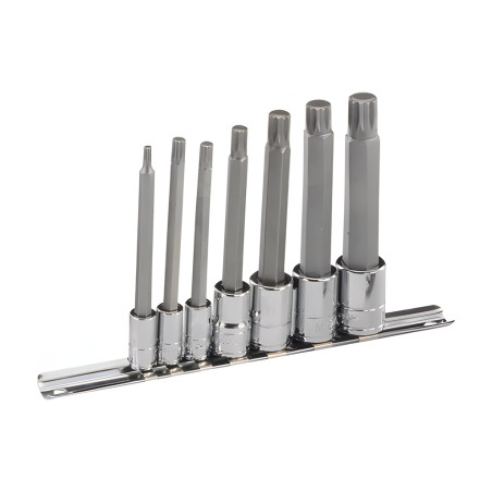 Genius BS-2307TL Triple Square Bit Set (7 pieces) M4 to M14 x 1/4" and 3/8" Dr.