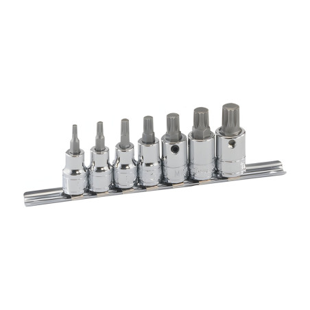 Ensemble d'embouts à triple carrés 3/8" x M4 à M14 (7 pièces) Genius BS-307M