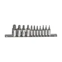 Genius BS-2311P torx safety bit set (11 pieces) T8 to T55 x 1/4" and 3/8" Dr.