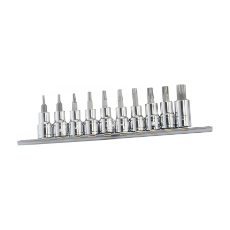 Genius BS-310TA torx safety bit set (10 pieces) T10 to T55 x 3/8" Dr.
