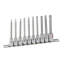 Genius BS-310TAL torx safety bit set (10 pieces) T10 to T55 x 3/8" Dr.