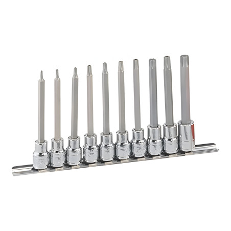 Ensemble d'embouts de sécurité torx 3/8" x T10 à T55 (10 pièces) Genius BS-310TAL