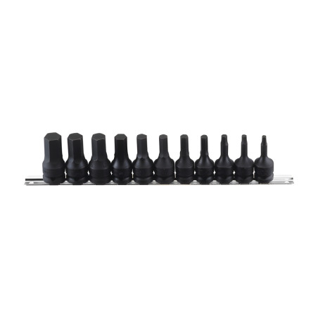 Genius TH-411M MET hex bit socket set (11 pieces) 5mm to 19mm x 1/2" Dr.