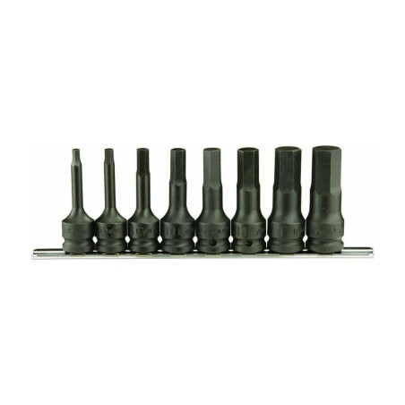 Ensemble d'embouts hexagonaux MET 1/2" x 5mm à 19mm (8 pièces) Genius TH-408MD