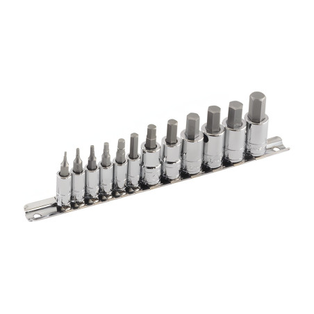 Ensemble d'embouts hexagonaux MET 1/4" et 3/8" x  2mm à 12mm (12 pièces) Genius BS-2312H