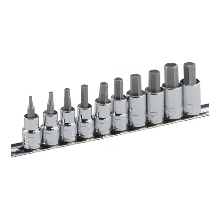 Genius BS-310HM MET hex bit socket set (10 pieces) 3mm to 12mm x 1/4" and 3/8" Dr.