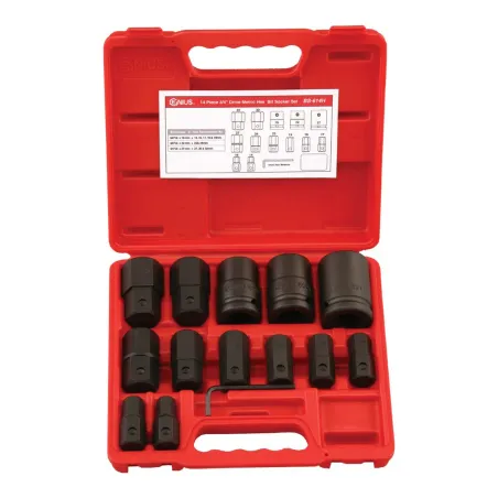 Genius BS-614H MET hex bit socket set (14 pieces) 3/4" Dr.