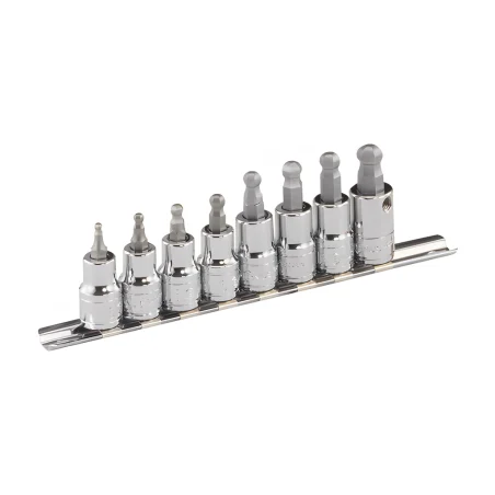 Genius BS-308WH MET hex bit socket set (8 pieces) 3mm to 10mm x 3/8" Dr.