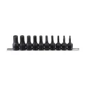 Genius TH-410S SAE hex bit socket set (10 pieces) 1/2" x 3/16" to 3/4"