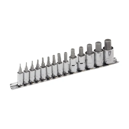 Genius BS-2314H SAE Hex Bit Socket Set 14 Pieces 1/4" and 3/8" Dr.