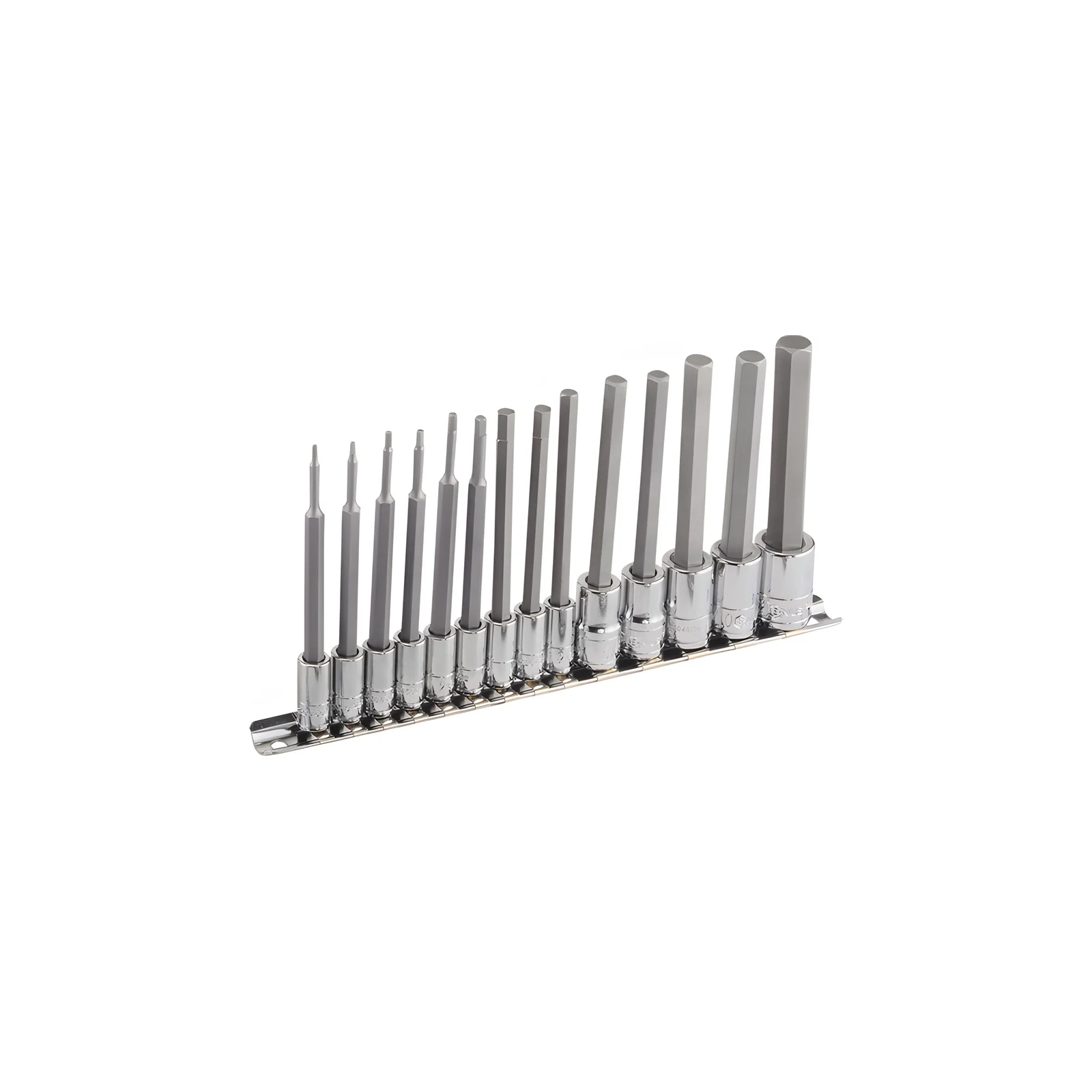 Genius BS-2314HL SAE hex bit socket set (14 pieces) 1/4" and 3/8" x 1/16" to 1/2"