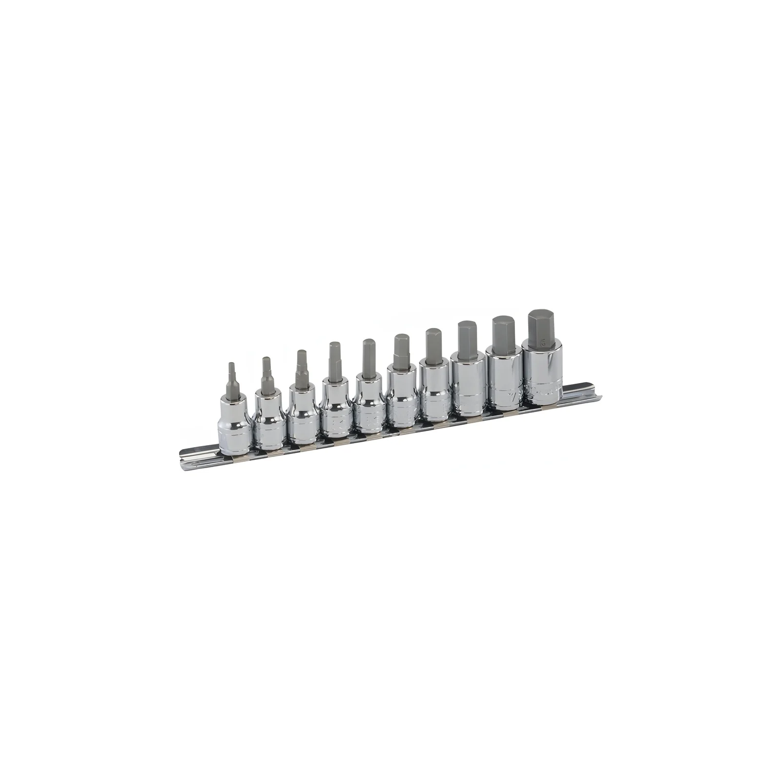 Genius BS-310HS SAE hex bit socket set (10 pieces) 3/8" x 1/8" to 1/2"