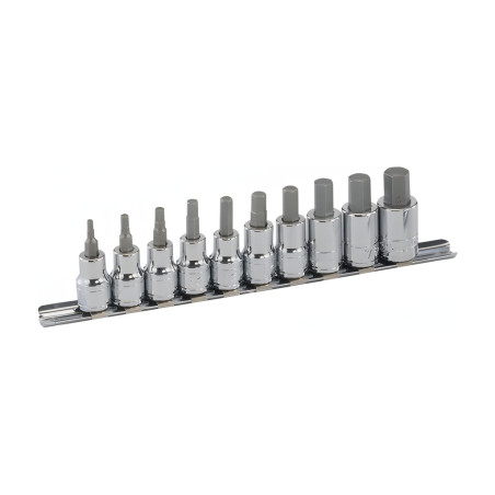 Genius BS-310HS SAE hex bit socket set (10 pieces) 3/8" x 1/8" to 1/2"