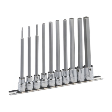Ensemble d'embouts hexagonaux SAE 3/8" x 1/8" à 1/2" (10 pièces) Genius BS-310HSL