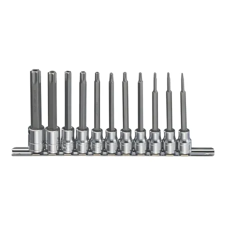 Genius BS-310TL Long Torx Bit Socket Set 3/8" Dr. T10 to T55 10 Pieces