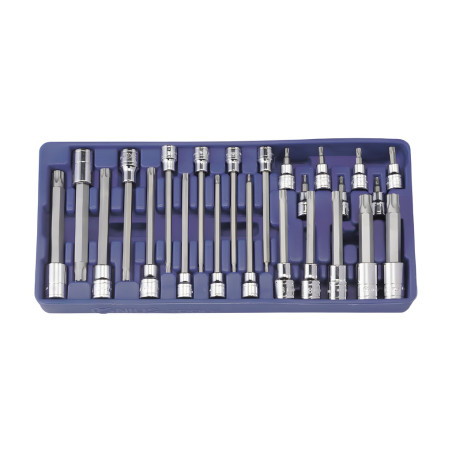 Ensemble d'embouts torx avec plateau 3/8" et 1/2" (24 pièces) Genius BS-3424T