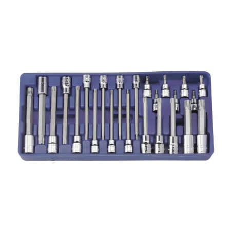 Genius BS-3424T Torx bit set (24 pieces) with tray 3/8" and 1/2"