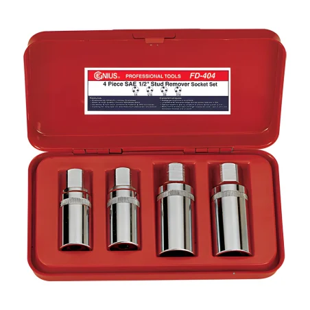 Genius FD-404M SAE bolt extractor set 1/2" x 1/4", 5/16", 3/8", 7/16"