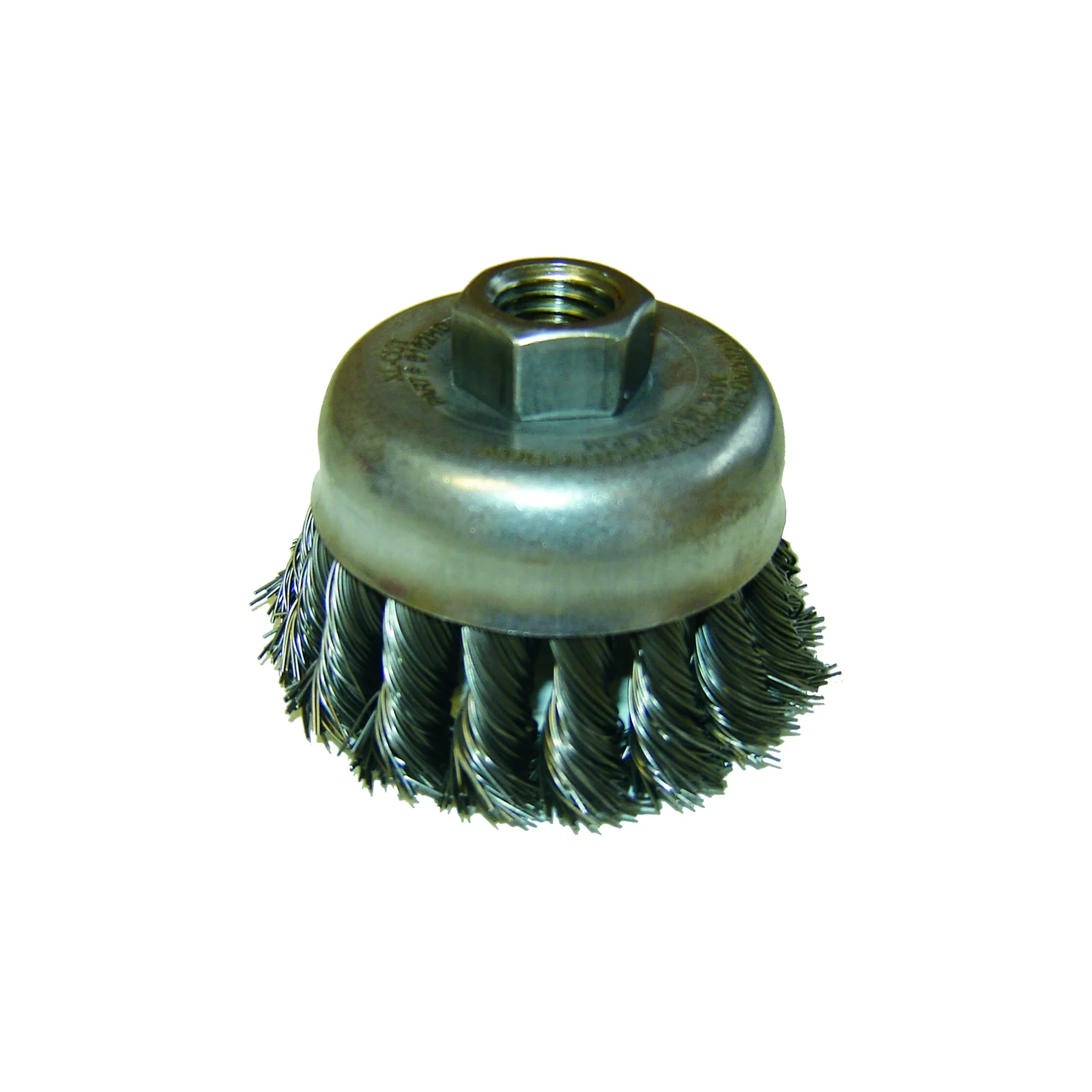 Brosse d'acier en forme de coupe à fils noués 2-3/4" x 5/8" x 11 Rodac 6162TT