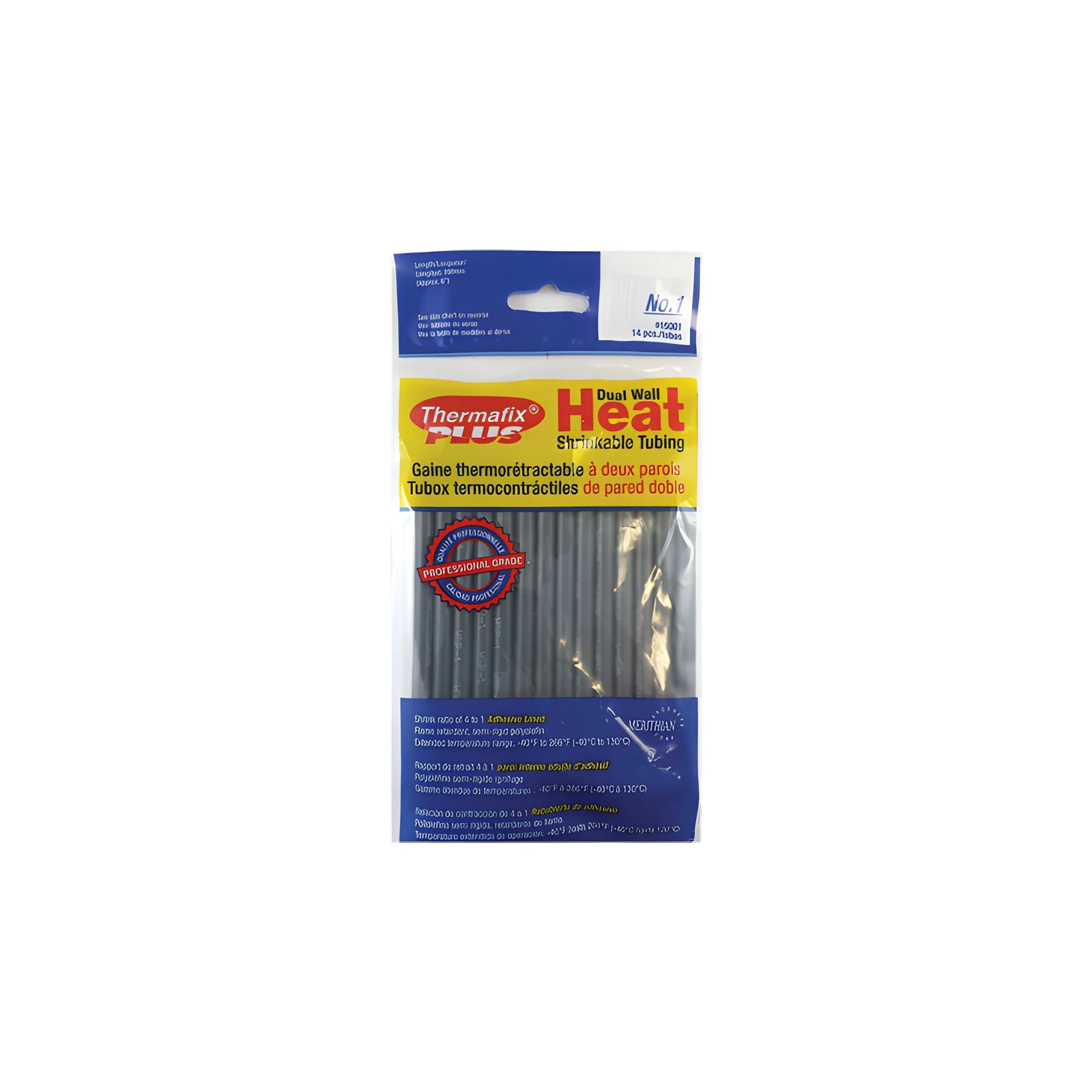 Merithian 15001 2-wall heat shrink tube (14 pieces) 1/4" x 6"
