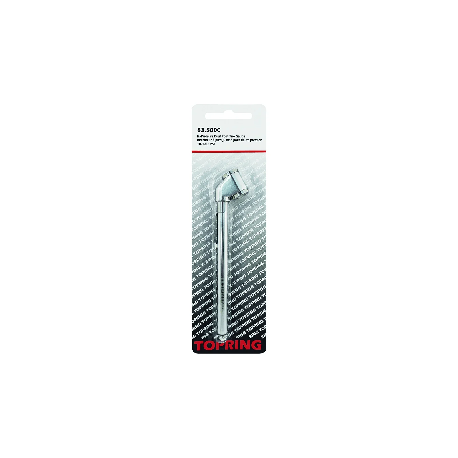 Indicateur de pression à pied jumelé 10-120 PSI Topring 63-500C