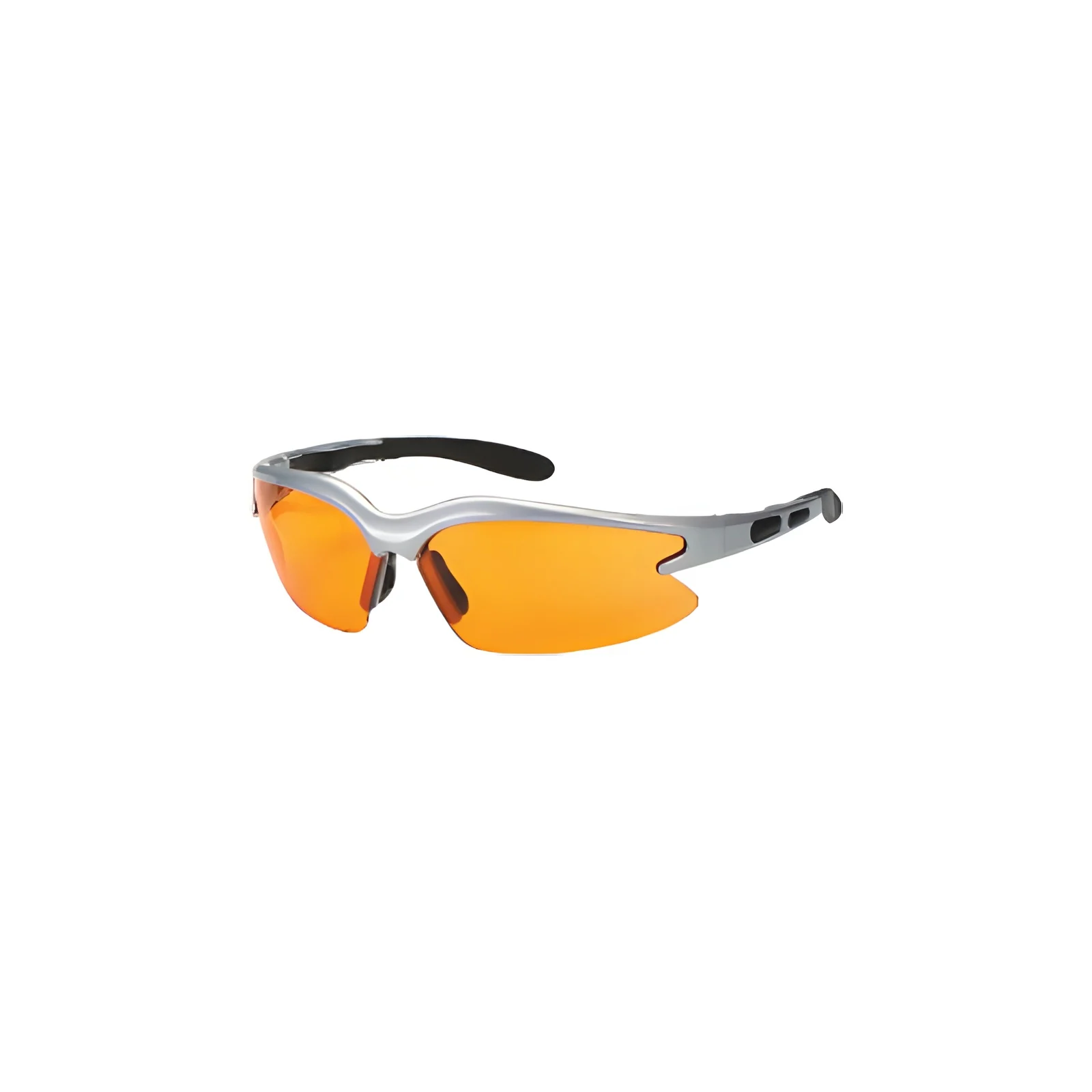Ho Safety HC906-O silver Frame Safety Glasses, double orange polycarbonate lenses
