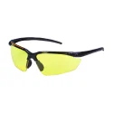 Lunette de sécurité monture noire, lentilles jaunes doubles en polycarbonate moulées Ho Safety X6-B