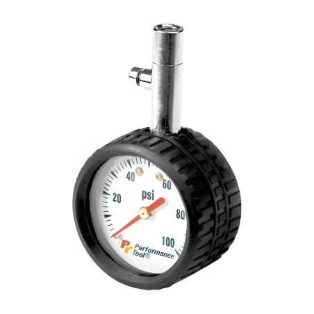 Performance Tool W9106 Round Dial Pressure Gauge 1-100 PSI 2"