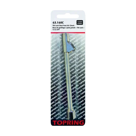 Topring 63-160C "Tilt lock" Closed dual foot air chuck 1/4 F NPT 15cm