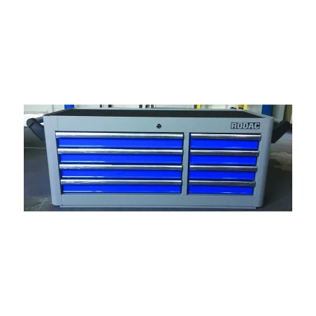 Rodac BMD-440081CS-19 Blue 8 drawer tool cabinet with ball bearing slides 44" x 18" x 18"