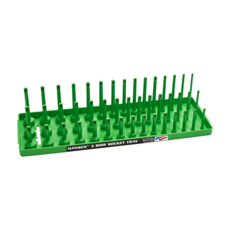 Hansen Global 38043 MET Green Three-Row Socket Tray 3/8" Dr.