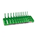 Plateau vert à trois rangées de douilles SAE 1/4" Hansen Global 14033
