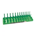 Plateau vert à trois rangées de douilles SAE 3/8" Hansen Global 38033