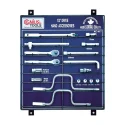 Présentoir de 17 accessoires pour poignée à prise 1/2" Genius AC-417