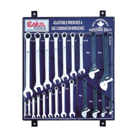Genius HS-44AWS SAE Adjustable Wrench Display (44 pieces)