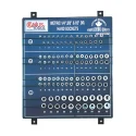 Présentoir de douilles MET à prises 1/4", 3/8", 1/2" (105 pièces) Genius GS-234105M