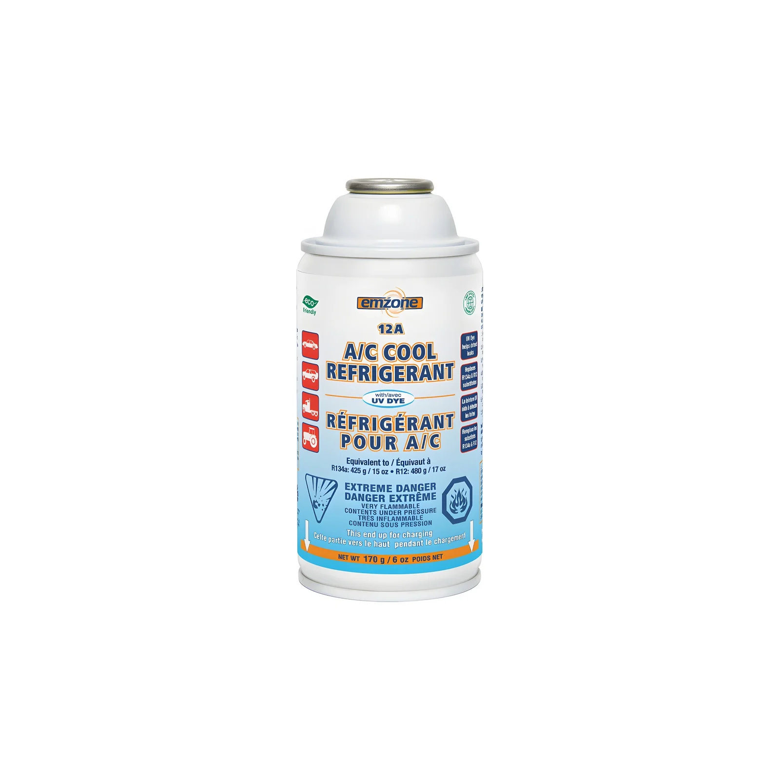 Emzone 45851 A/C cool refrigerant 12A 170G