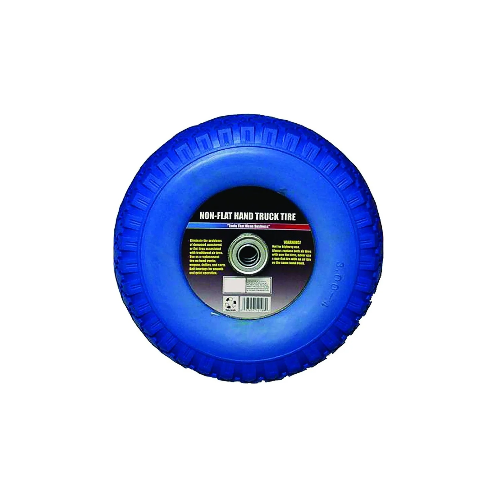 Roue pour diable increvable bleu 10" essieu 5/8" Rodac ZU51C-18