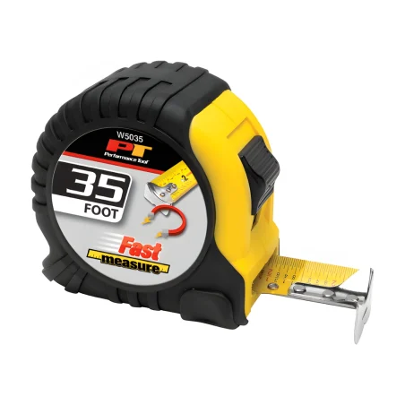 Performance Tool W5035 Extra sturdy Magnetic tip measuring tape 35' x 1-13/16"