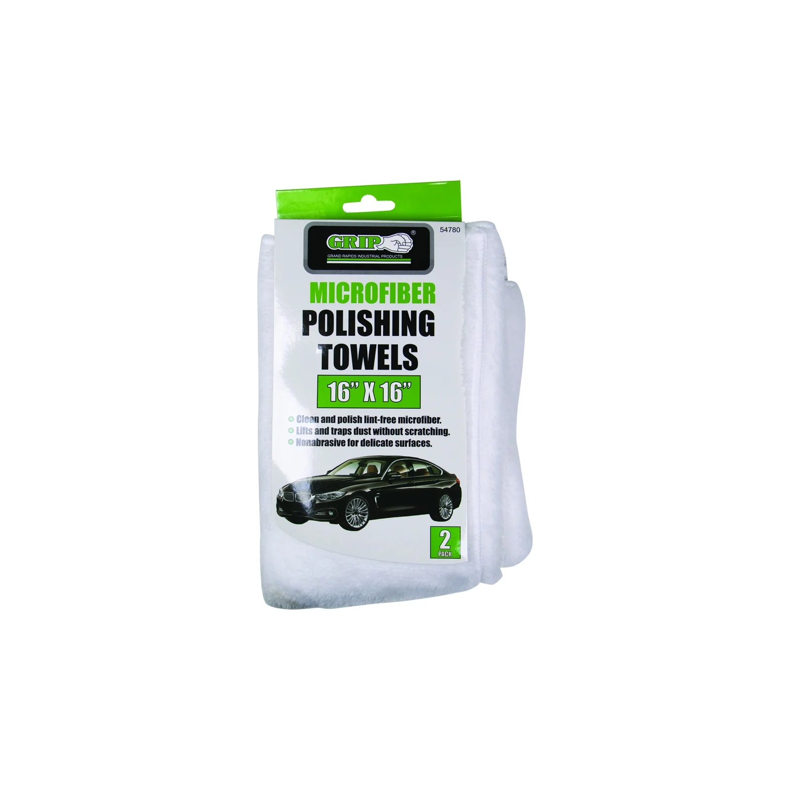 Rodac 54780 microfiber polishing towels (pack of 2) 16" x 16"