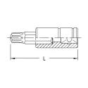 Genius 208+7125 torx safety bit T-25 x 45mm x 1/4" Dr.