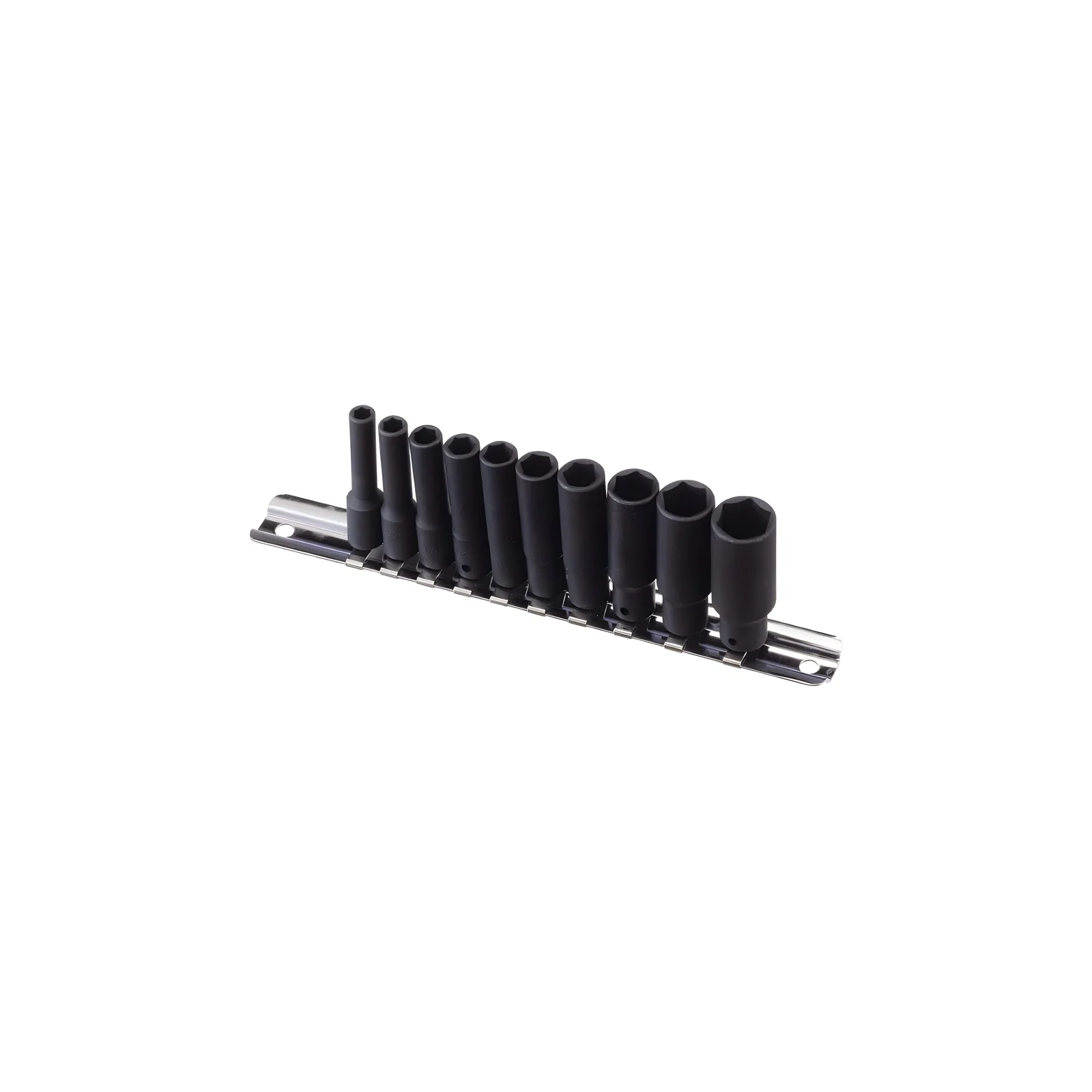 Genius TD-210S SAE Hex bit deep Impact Socket Set (10 pieces) 3/16" to 9/16" x 1/4" Dr.