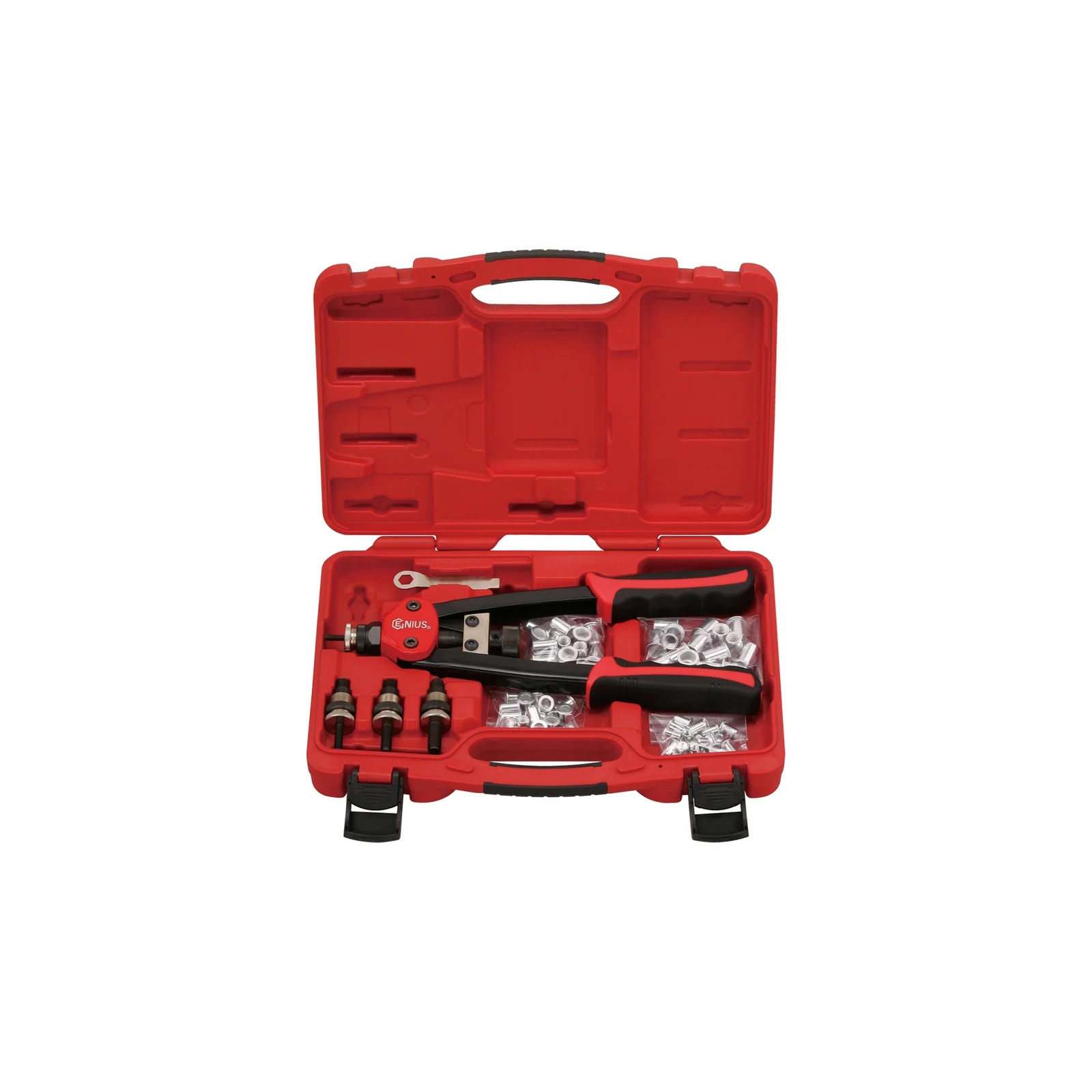 Hand Rail Rivets Genius SC-785S 4-Bit Industrial Hand Riveter Kit + 80 Nut Rivets